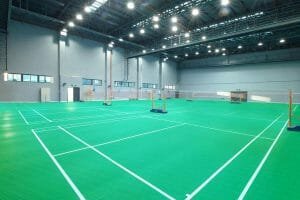 Badminton court by VMKON Sports Flooring