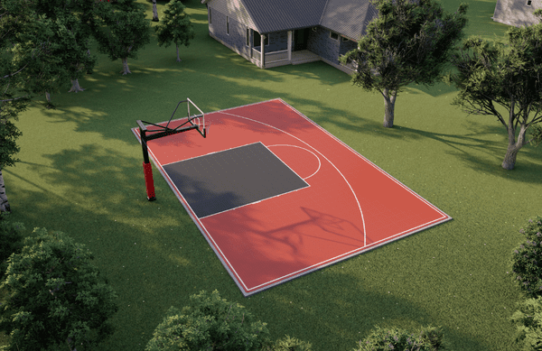 Premium Photo  Two players in the center of the basketball field on  outdoor court.