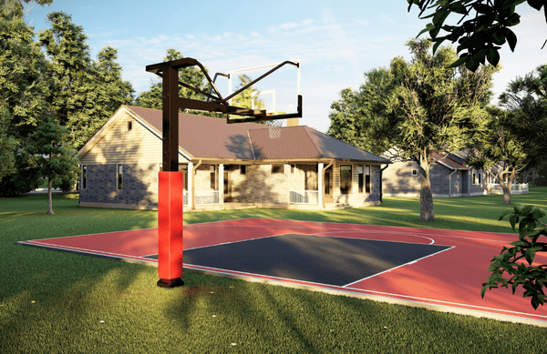 3X3 Outdoor Basketball Court side angle