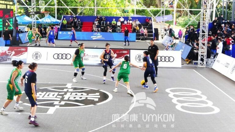 high quality basketball cour by vmkon for audi basketball toutnament in Guaangdong
