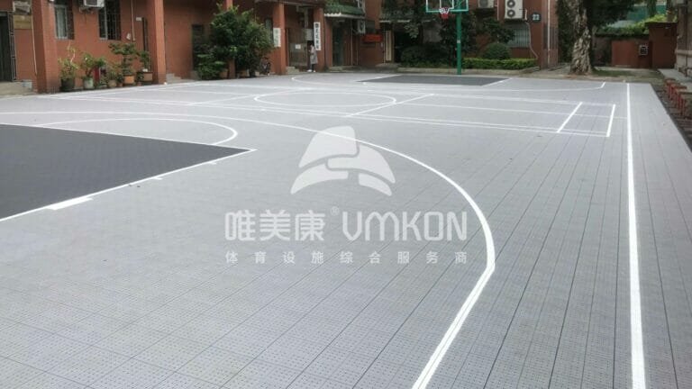 Basketball court floor