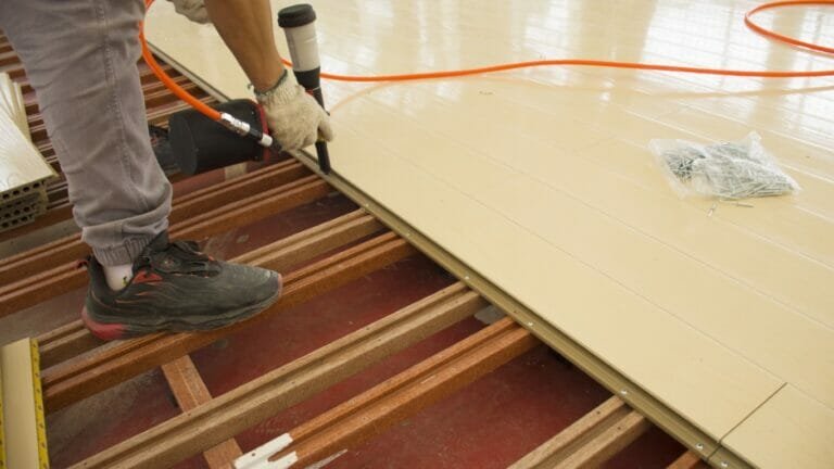 How to install basketball hardwood court