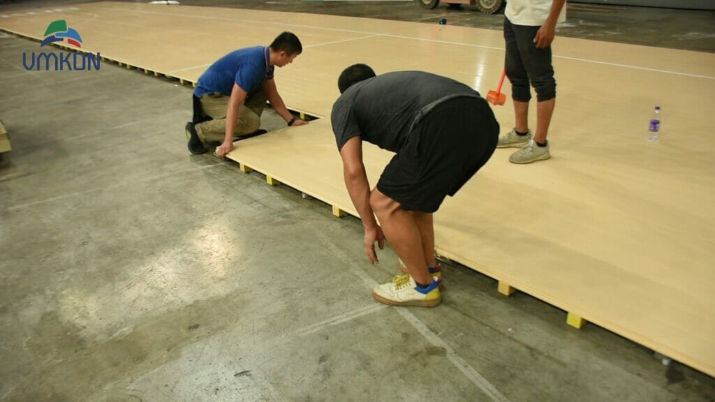 Instalation of Guangzhou Baoneng Guanzhi Cultural Center Basketball Court