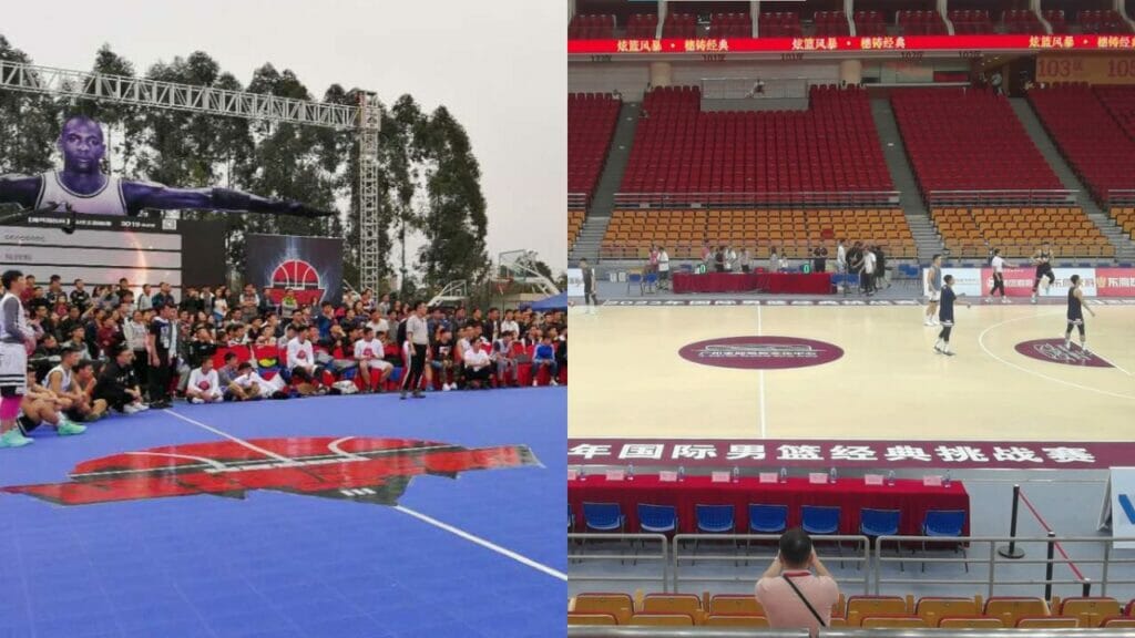 Interior vs. Canchas de baloncesto al aire libre