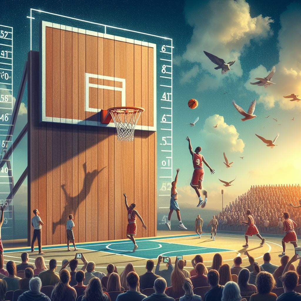 Height of basketball hoop