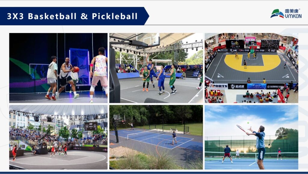 3x3 basketball and pickleball court flooring