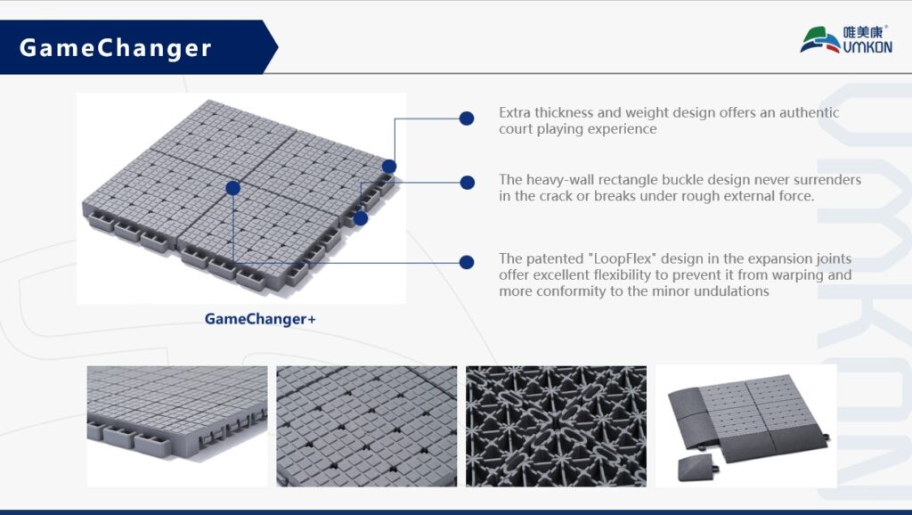Gamechange+ Sports flooring interlocking tiles