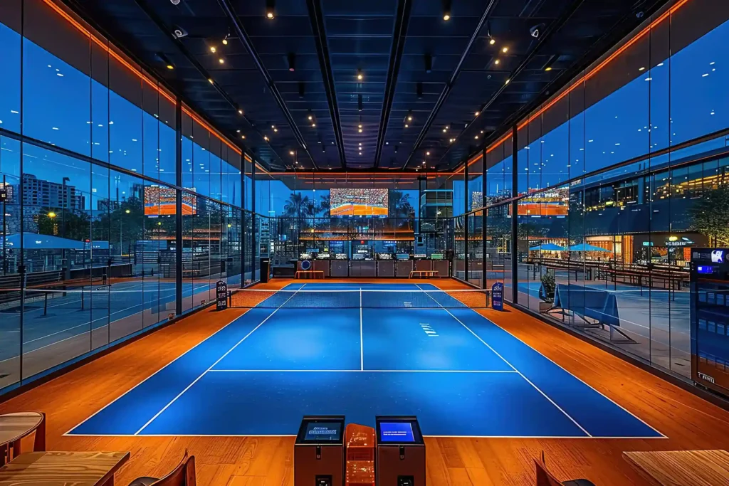 tennis court with blue net scoreboard 11zon 11zon