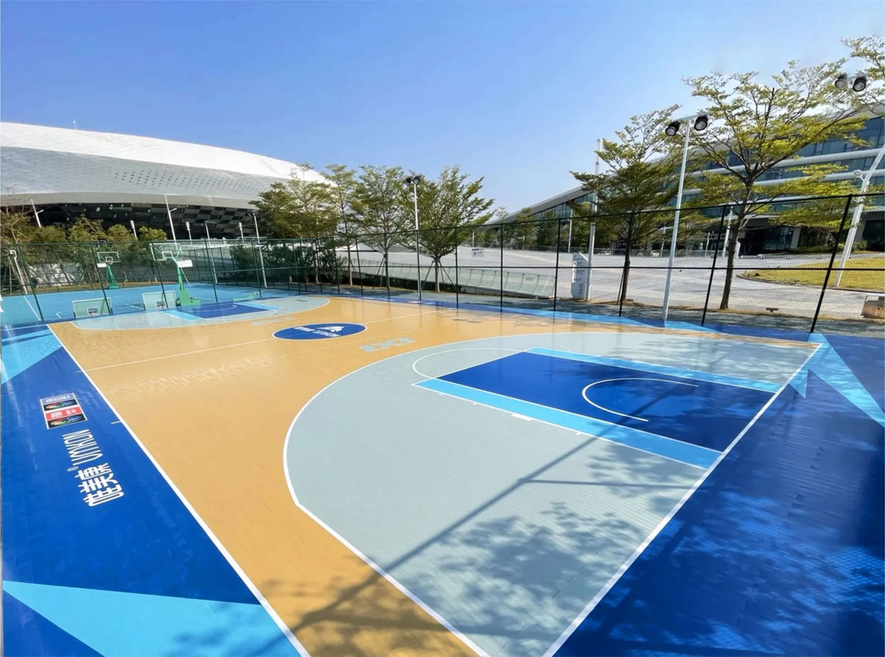 Biomass Macwood outdoor court at Jinjiang Second Sports Center