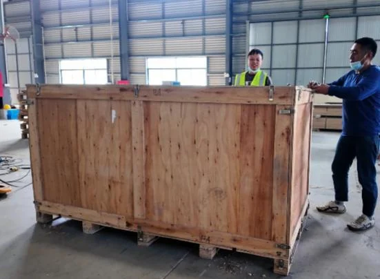 Macwood panels in a wooden transport case